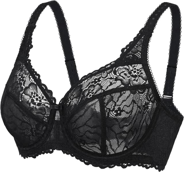 Detalle de Soutien-gorge DELIMIRA femme grande taille à armatures et dentelle transparente