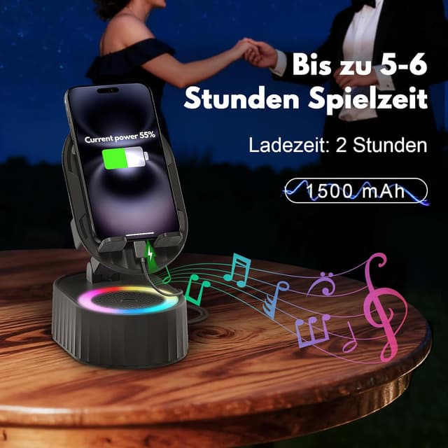 Detalle 2 de Bluetooth Lautsprecher mit Handyständer 4–13 Zoll