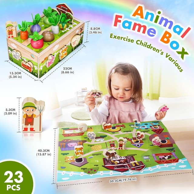 Detalle 2 de Montessori Wooden Sensory Toddler Toy 12+ months