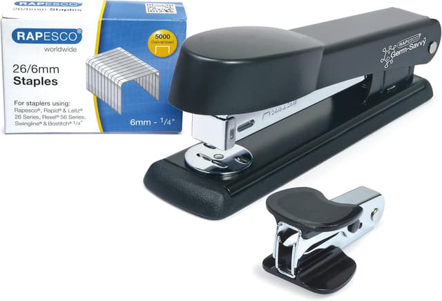 Detalle de Rapesco 1471 Germ-Savvy stapler with 5,000 staples
