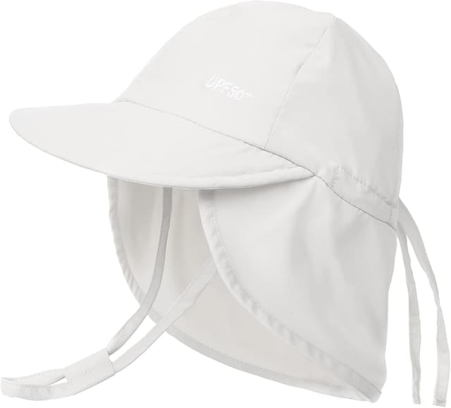 Detalle de FURTALK Baby Sonnenhut mit Nackenklappe (UPF 50+) & verstellbarer Kinnband – schnelltrocknend für Kleinkinder