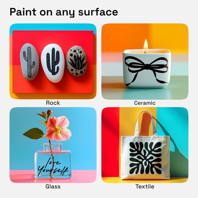 Thumbnail 1 de Artistro ARTISTRO 5 Black Acrylic Markers