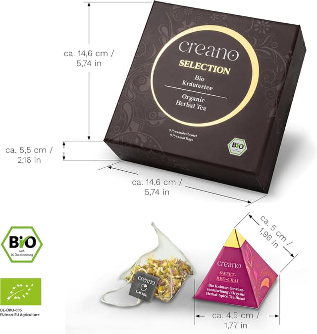 Thumbnail 1 de Creano Set Regalo Tisane Biologiche 9 piramidi 🍵