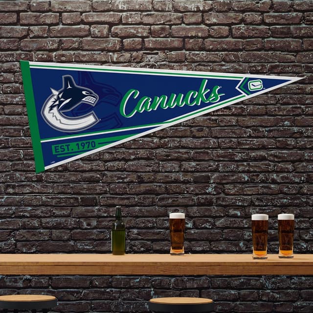 Detalle de Rico Industries NHL Hockey Classic Felt Wall Décor Pennant (12" x 30")