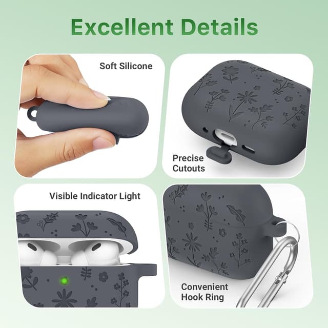 Detalle 2 de MoKo AirPods Pro 3 Case Cover dunkelgrau