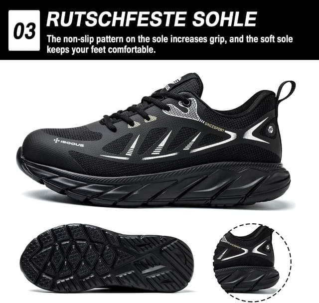 Detalle de Scarpe antinfortunistiche in acciaio, leggere e traspiranti (punta in acciaio, intersuola in Kevlar) – per lavoro e sicurezza