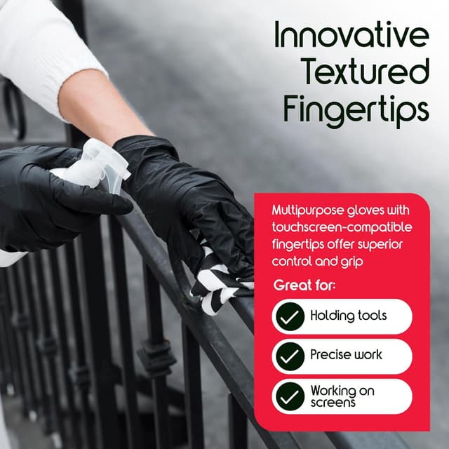 Detalle 2 de Inspire Black Nitrile Gloves 4.5 Cooking