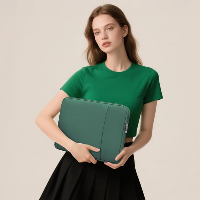 Thumbnail 6 de Custodia HYZUO da 13 pollici per laptop e tablet fino a 13: protezione 360° in verde giungla