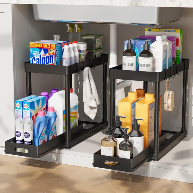 Imagen de POUGNY 2 Pack Pull-Out Under Sink Organizer 15 en OfertitasTOP