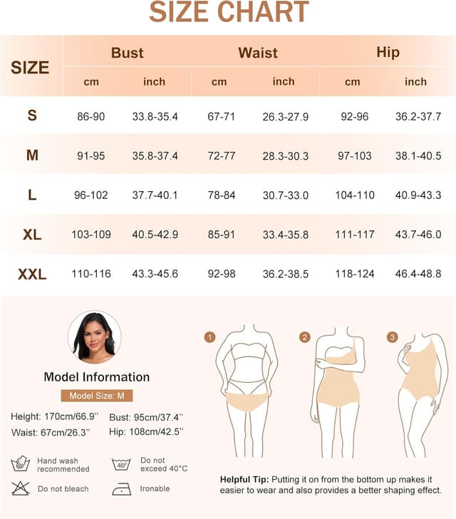 Detalle de Niwicee body contenitivo modellante donna con effetto push-up e perizoma invisibile