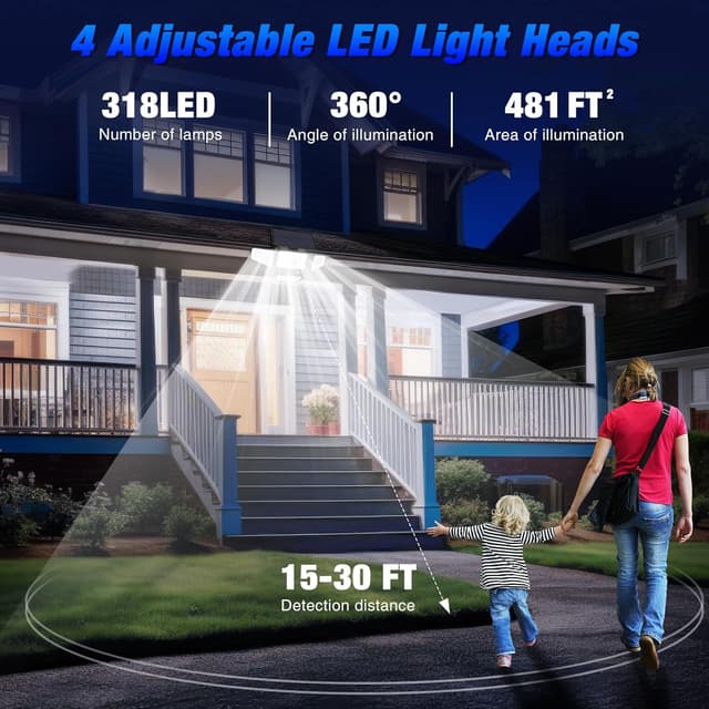 Detalle 2 de Peasur Lampe Solaire 318LED