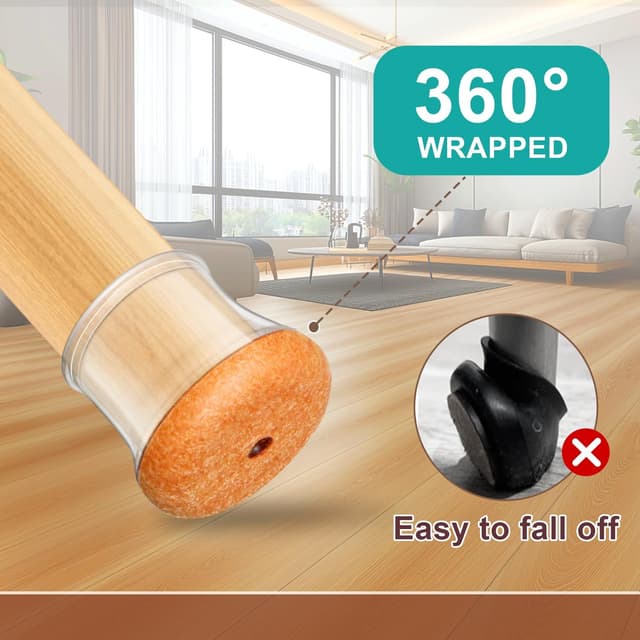 Detalle de 32 gommini/feltrini in silicone per sedie con gambe rotonde (14–20 mm)