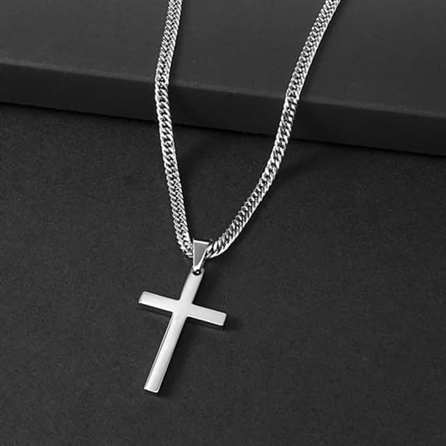 Detalle 2 de Kreuzkette aus Edelstahl 15 x 28 mm