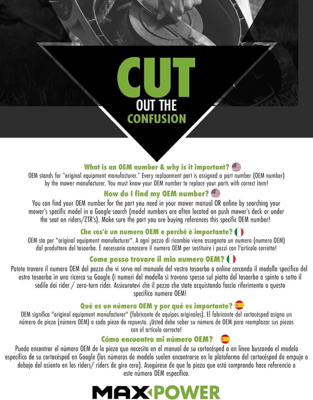 Thumbnail 2 de MAXPOWER EU-561739X Cuchilla para cortacésped AYP/Husqvarna ⚒️