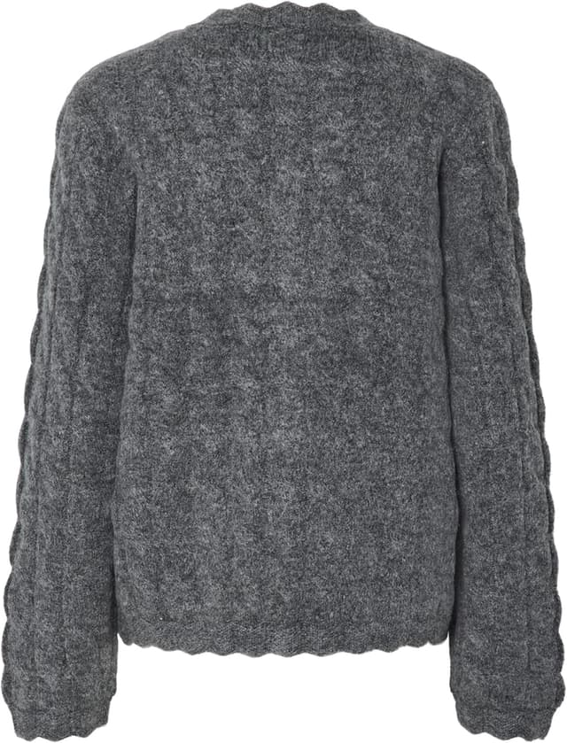 Detalle 2 de YAS Damen Yasbubera LS Knit Cardigan – Strickcardigan mit durchgehender Frontöffnung