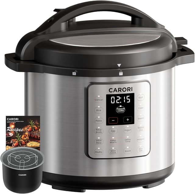 Detalle de 12-in-1 Electric Pressure Cooker (8 Quart) Multi-Cooker with Non-Stick Ceramic Pot, 1200W