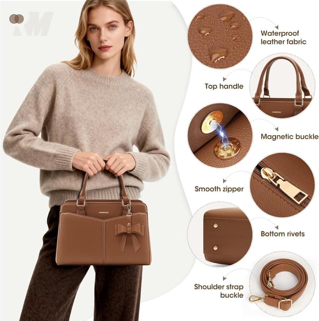 Thumbnail 4 de RAINSMORE Handtasche Mittelgroß 31×14×22 cm