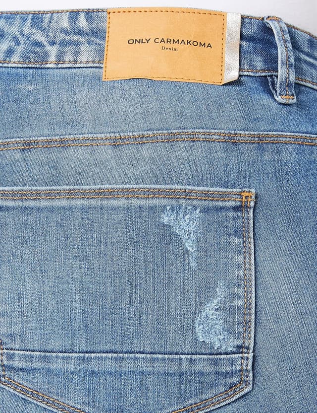 Detalle de ONLY Carmakoma CARKARLA REG ANK SK : jean femme coupe étroite en denim extensible