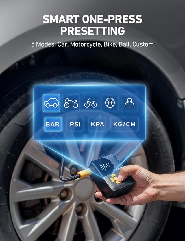 Thumbnail 6 de AstroAI L7 Mini Portable Tire Inflator 150 PSI