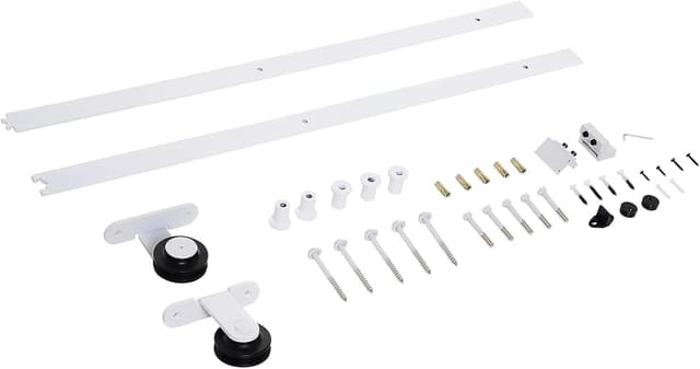Thumbnail 4 de HOMCOM Kit porte coulissante rail 183 cm blanc