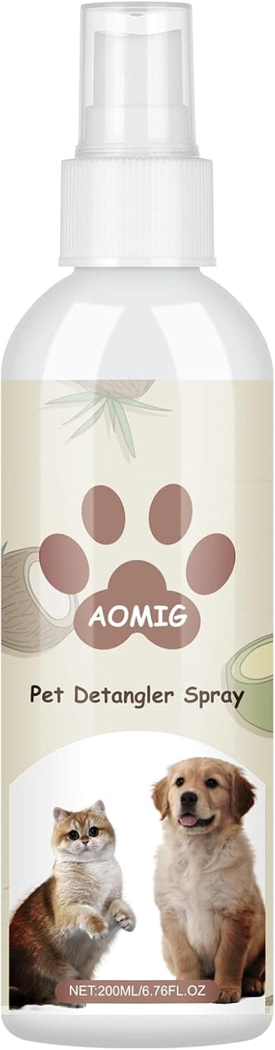 Detalle de Aomig Kokos Fellpflegespray 200 ml für Hunde & Katzen