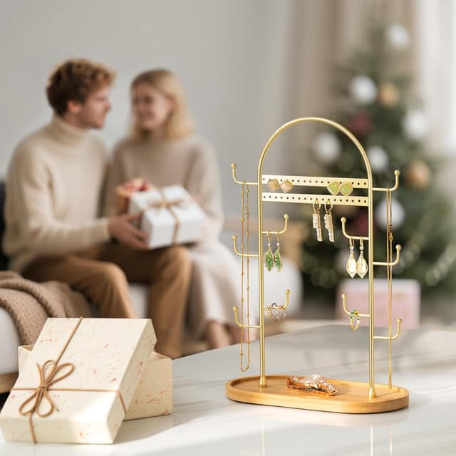 Thumbnail 5 de niffgaff Présentoir Bijoux Doré 32,8 cm