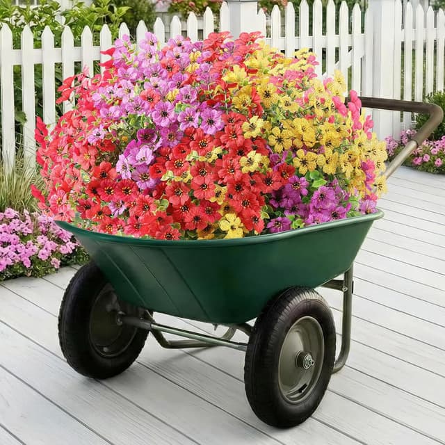 Detalle de LetuoClips 13 Bundles of UV-Resistant Artificial Flowers for Outdoor Spring Porch & Planters