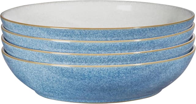 Detalle de Denby Elements Blue Pasta Bowls Set of 4 1050ml