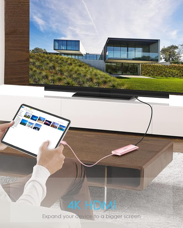 Thumbnail 6 de LENTION Hub USB-C 4K HDMI, 2 USB 3.0, Tarjeta, Jack 3.5mm