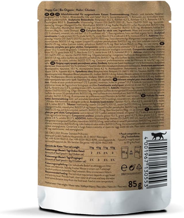 Thumbnail 3 de Happy Cat Bio Pouch Huhn 85 g