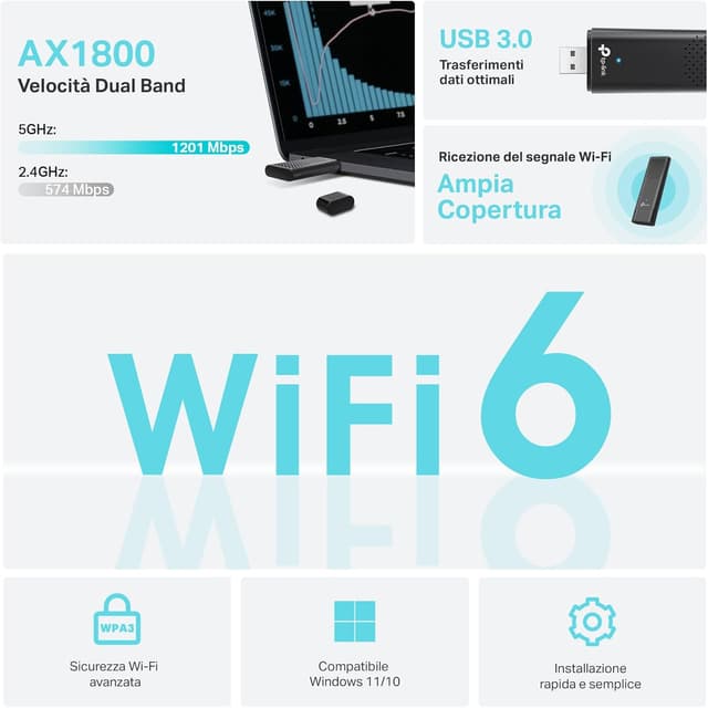 Thumbnail 2 de TP-Link Archer TX20U WiFi 6 AX1800