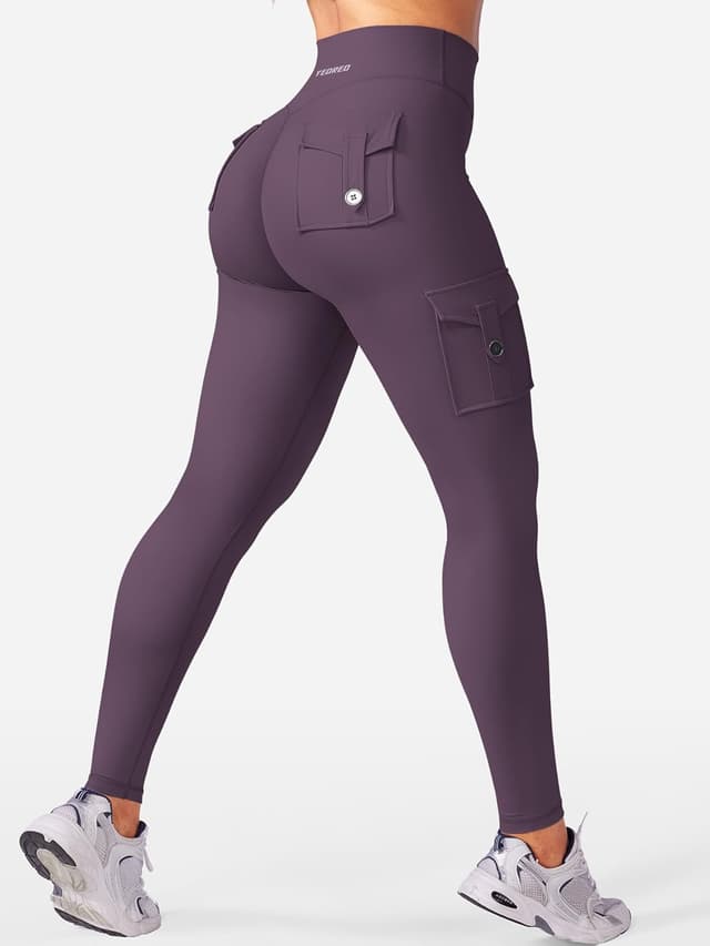 Detalle 2 de YEOREO CoreFlex Sport Leggings für Damen mit Taschen – blickdicht, High Waist & Push-up Effekt