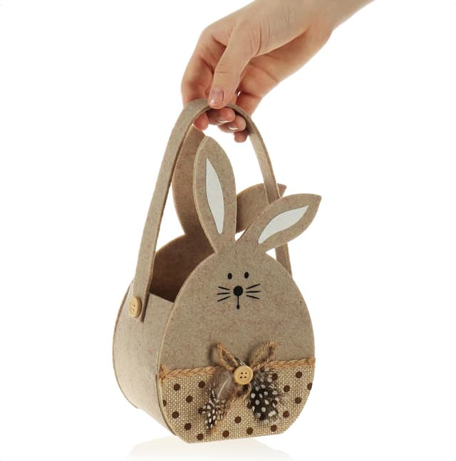 Thumbnail 6 de COM-FOUR® 2x Panier en feutre 22,5 cm 🐰