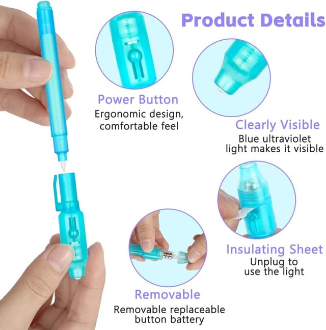 Thumbnail 2 de OFFCUP Invisible Ink Spy Pen Set