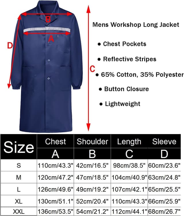 Thumbnail 6 de Yukirtiq Mens Lab Coat 3 pockets