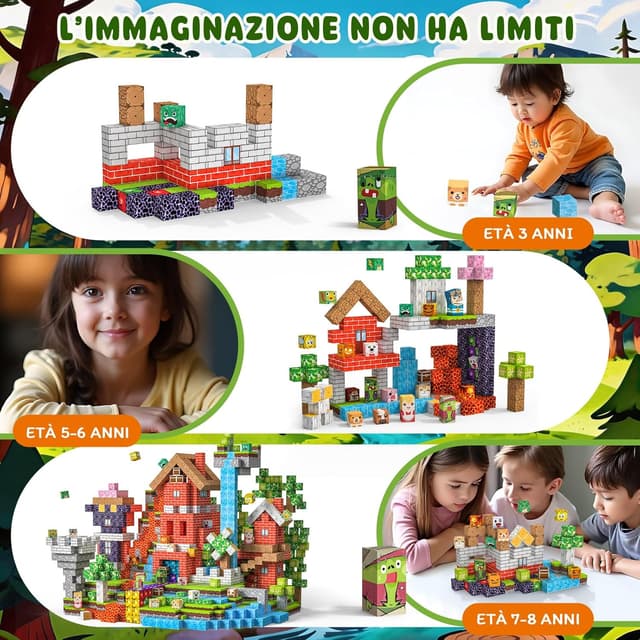 Detalle 2 de Crifeton 220 PCS blocchi magnetici 2cm 🧩