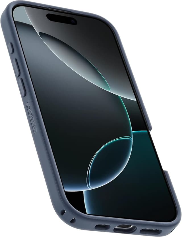 Detalle de Coque OtterBox Symmetry Series MagSafe pour iPhone 16 Pro — antichoc fine Desert Marble