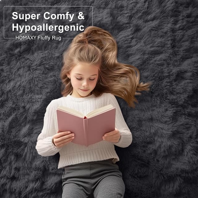 Detalle 2 de Homaxy Hochflor Teppich 240 x 340 cm