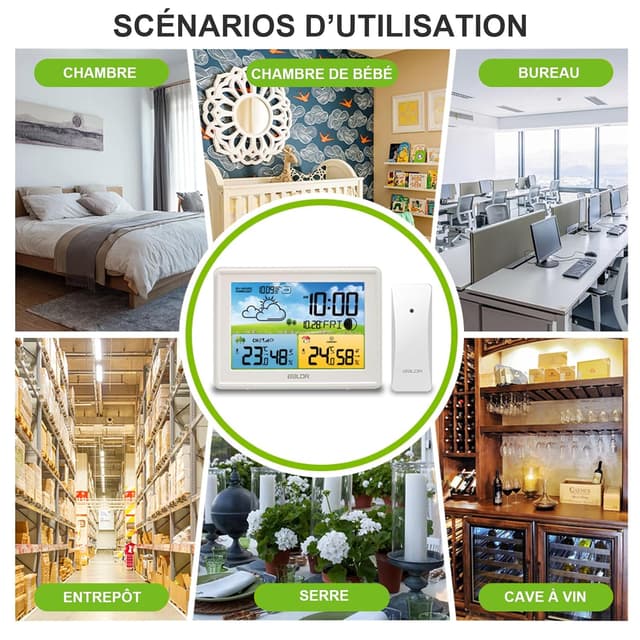 Thumbnail 6 de Station météo sans fil 1 capteur, écran LED