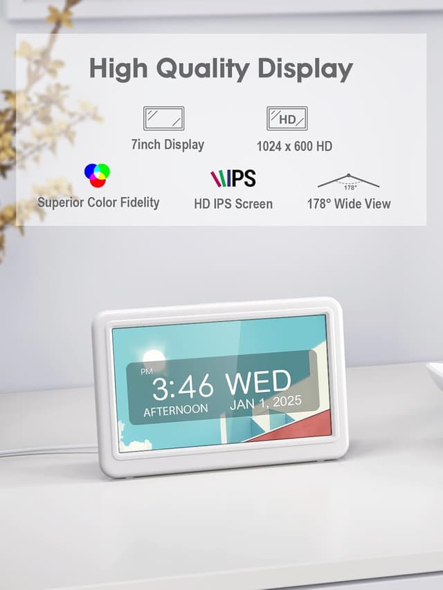 Detalle 2 de ROCAM Réveil numérique 7 pouces