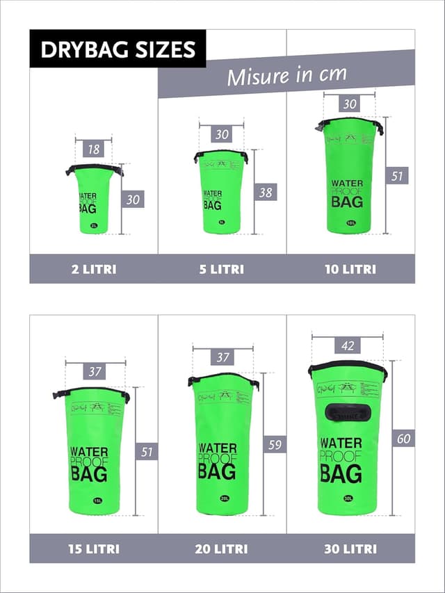 Detalle de DonDon Dry Bag impermeabile da 2 litri