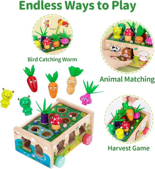 Thumbnail 6 de KMTJT Montessori Wooden Shape Sorting Toy for 1 Year