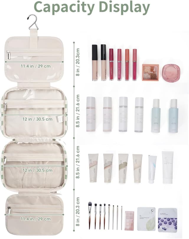 Thumbnail 4 de Narwey Large Checkered Hanging Travel Toiletry Bag