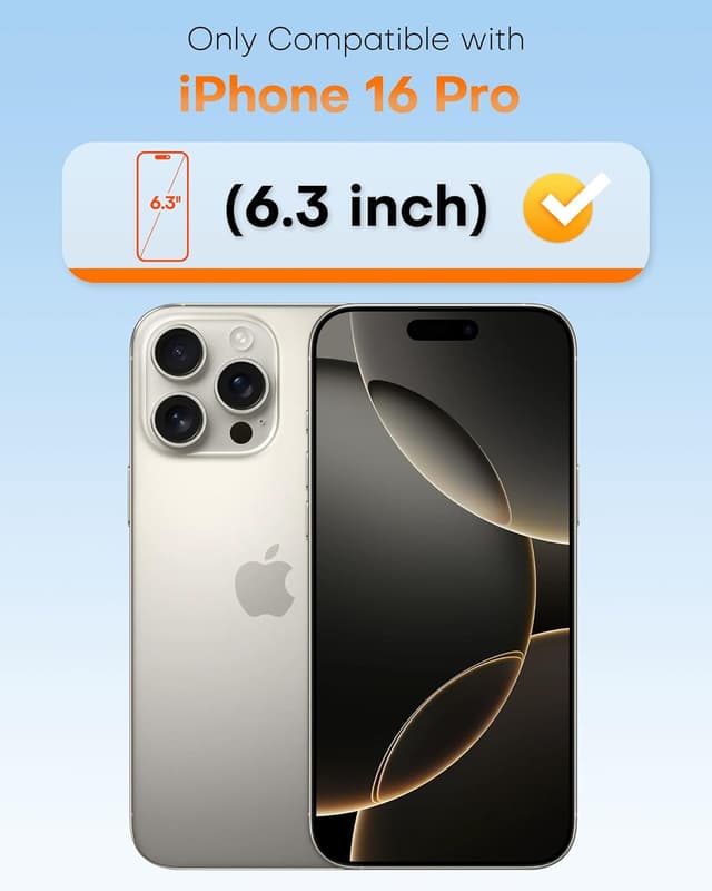 Detalle 2 de iPhone 16 Pro screen protector 6.3 inch