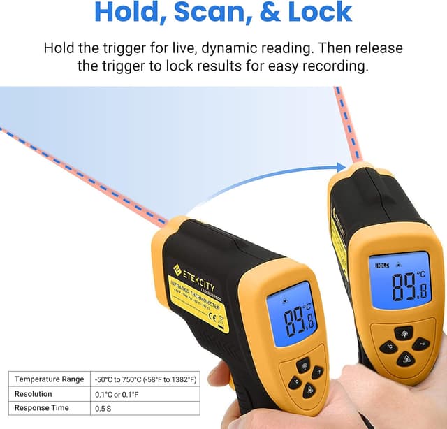 Thumbnail 3 de Etekcity Lasergrip 800 infrared thermometer -50°C
