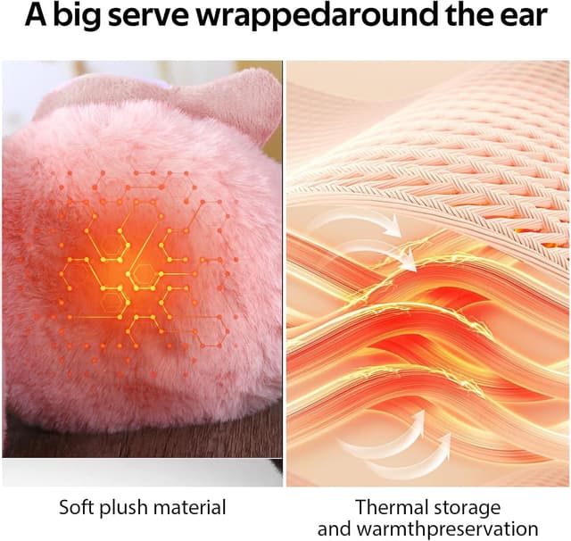 Detalle 2 de Uoimky Kinder-Ohrenwärmer mit Fuchs-Motiv – winddicht, weich & verstellbar