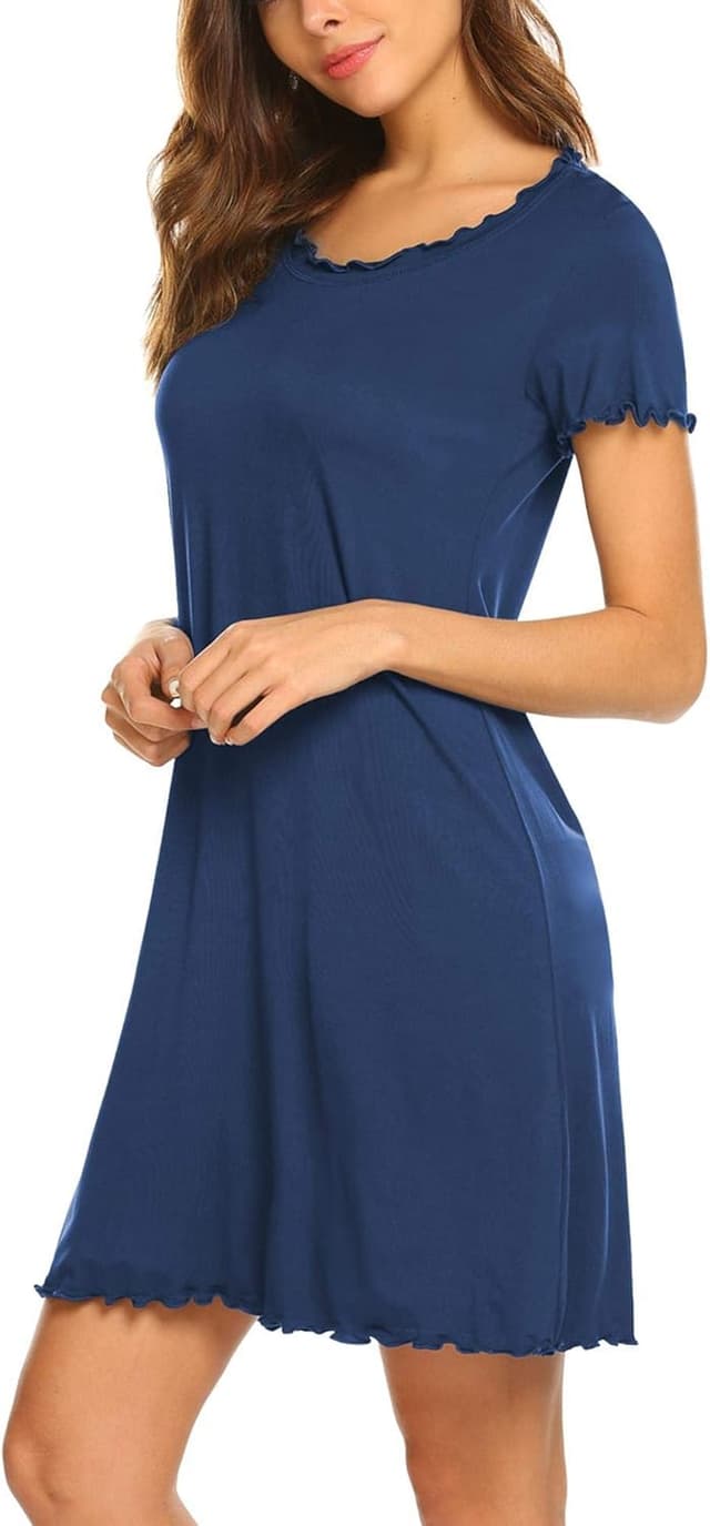 Thumbnail 3 de Ekouaer Chemise de Nuit à Volants courte