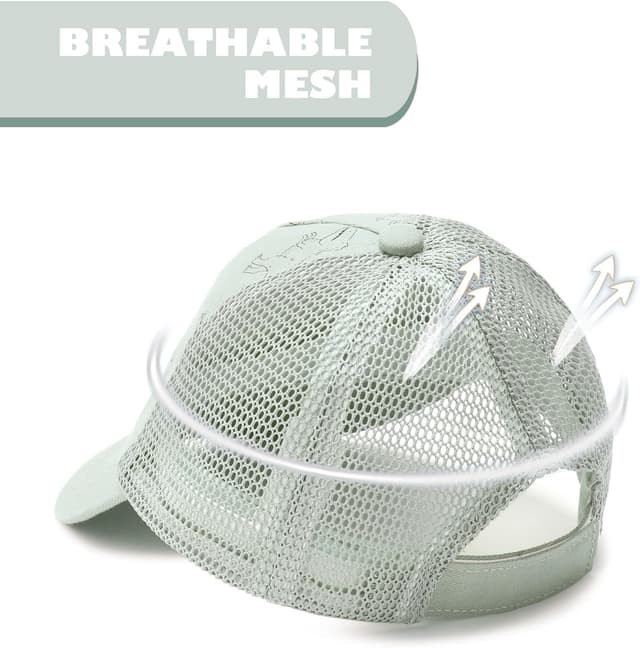 Detalle de DRESHOW Toddler Baseball Cap & Baby Sun Hat with Dinosaur Print (Mesh Back, Velcro Ajustable) — Unisex