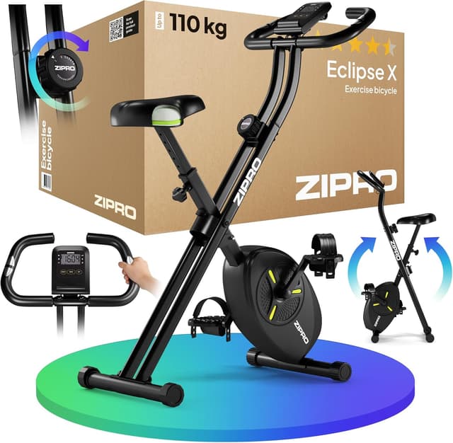 Detalle de ZIPRO Velo D Appartement Eclipse X : vélo d’appartement pliable avec résistance magnétique et suivi Bluetooth