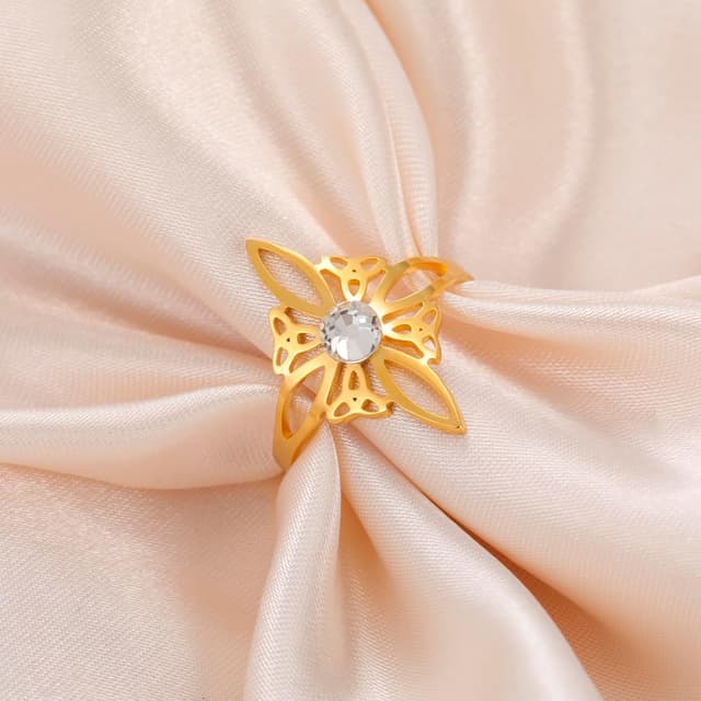 Detalle 2 de Dreamtimes Hexenknoten-Ring aus Edelstahl für Frauen – keltisches Symbol, verstellbar, offen (Wicca/Amulettschmuck)